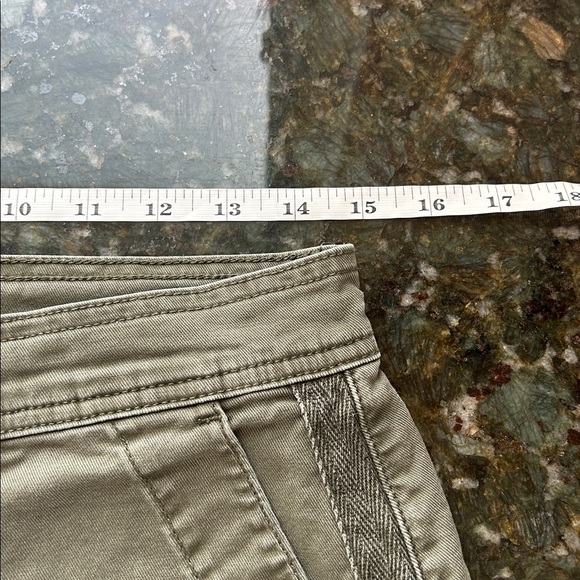 Pistola Cropped Wide Leg Ankle Length Jeans Green Grunge Casual Bohemian 30 - Picture 10 of 13